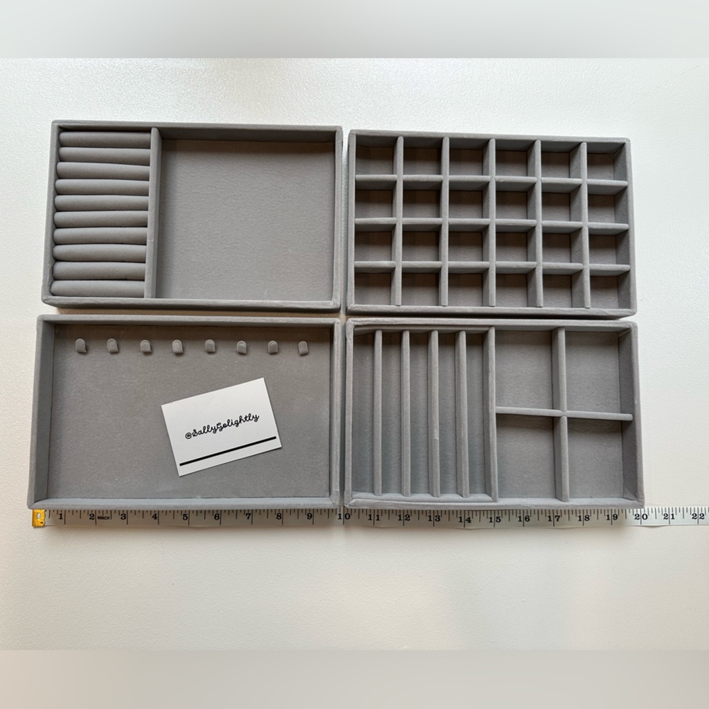 ProCase Set of 4 Jewelry Boxes Grey